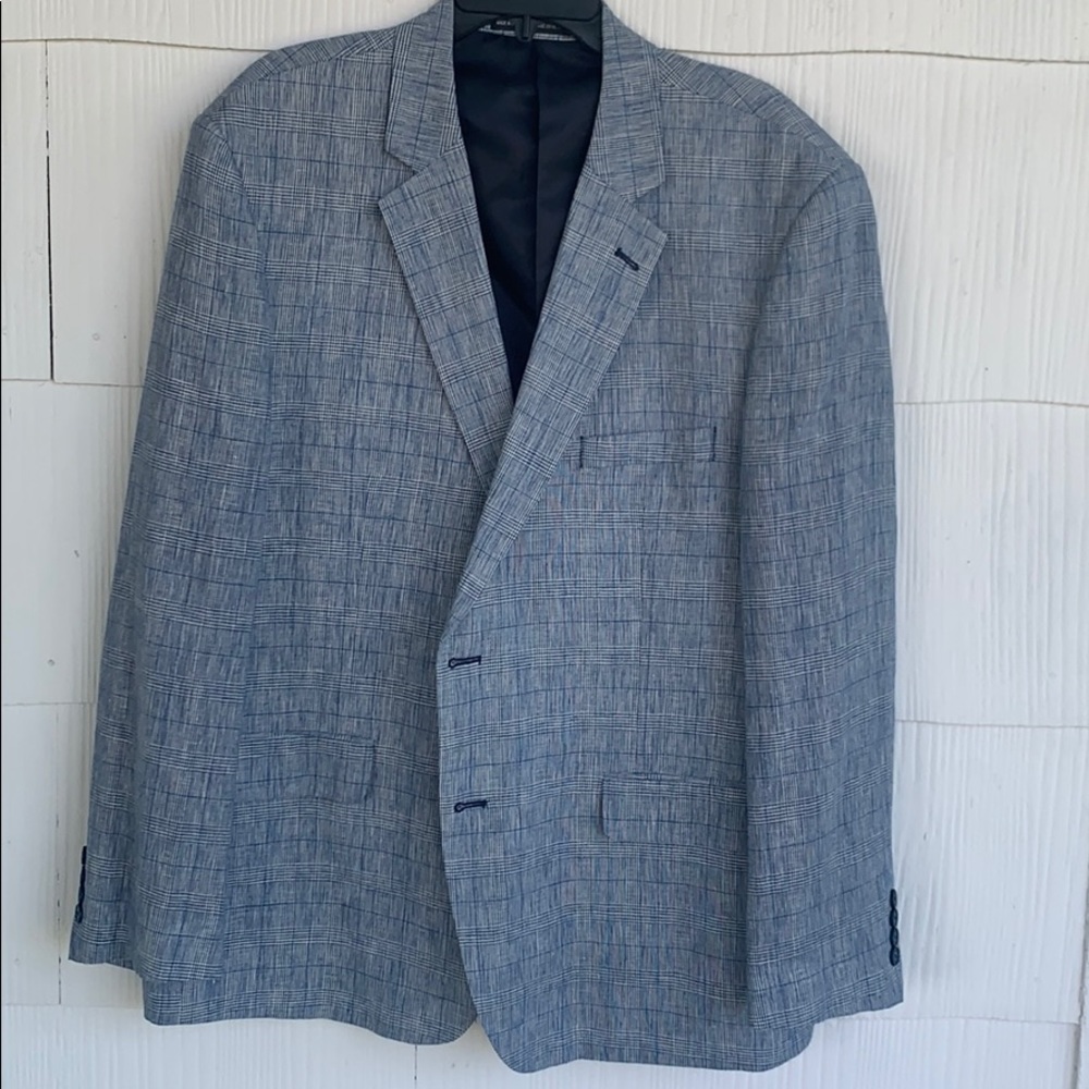 Jones New York- Men’s Blue Plaid sports Jacket